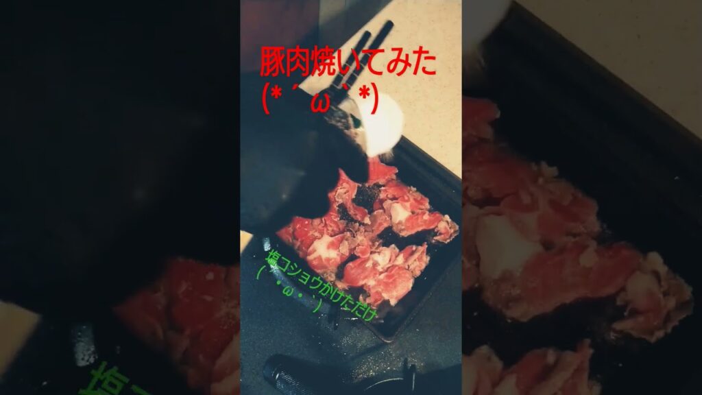 豚肉焼いてみた(*´ω｀*)#豚肉 #肉 #肉料理 #簡単レシピ #簡単 #簡単料理 #簡単料理 #料理 #料理動画 #料理男子 #料理初心者 #焼く