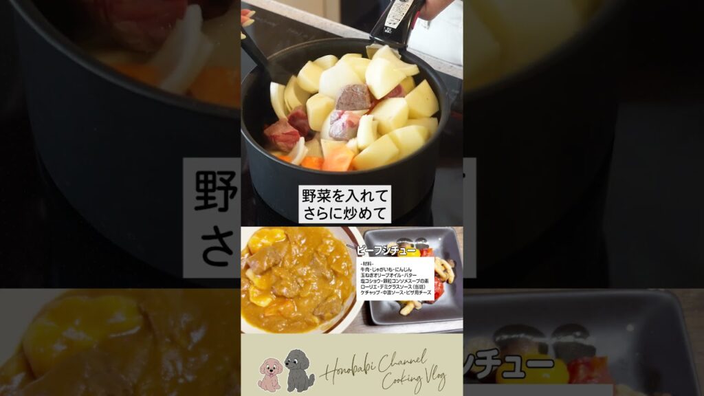 【料理】野菜がほぼなくなるまで煮込んだビーフシチュー❤️ #バビ飯 #shorts