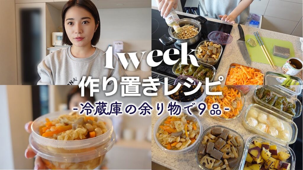 【料理】野菜たっぷり消費♡21歳一人暮らしモデルの「作り置きレシピ」９品🍴 #バビ飯