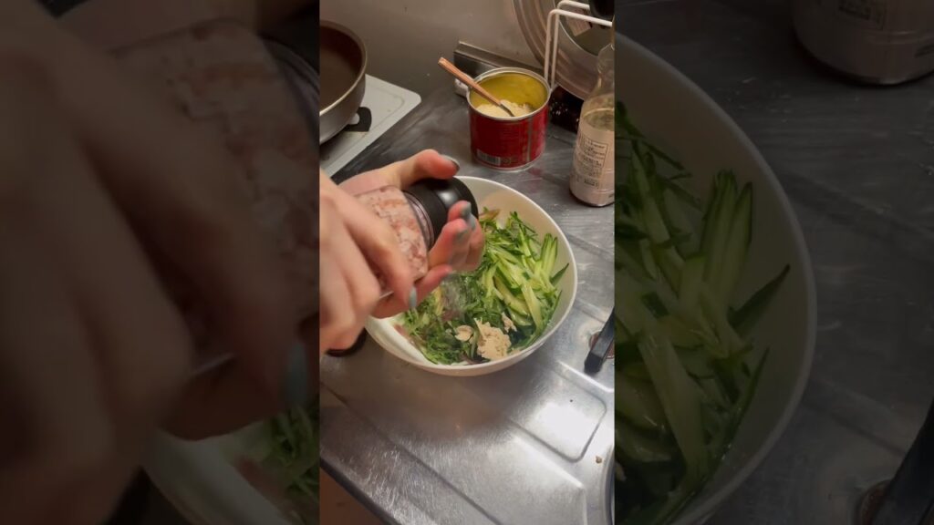 【簡単おつまみ‼️】香味野菜のやみつきナムル #料理動画 #ナムル #お酒好きな人と繋がりたい