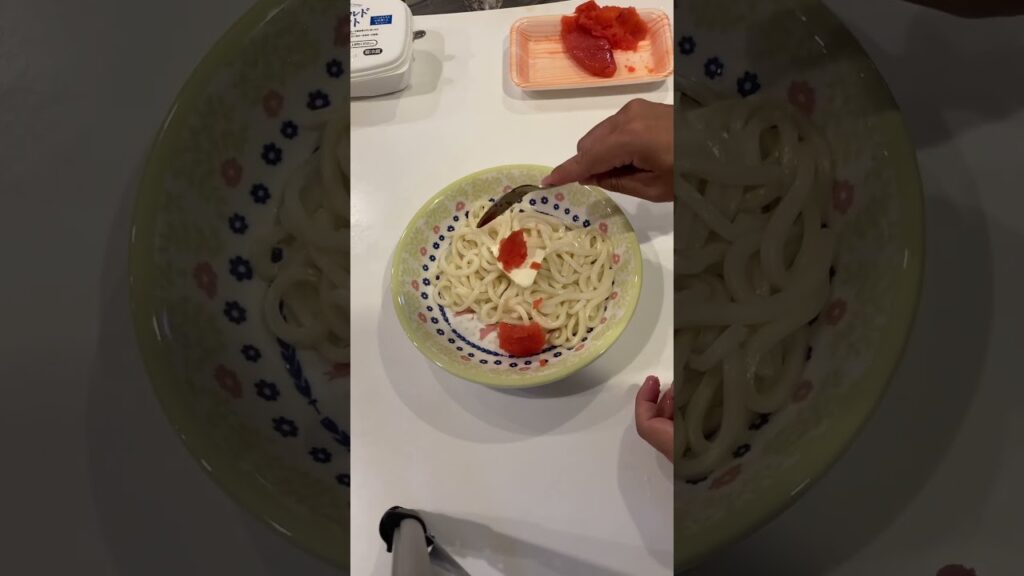 たらこクリームうどん #かんたんレシピ #cooking #food #アレンジレシピ #美味しい #ビールに合う #japanesefood #時短レシピ #我が家 #めんつゆ #shorts