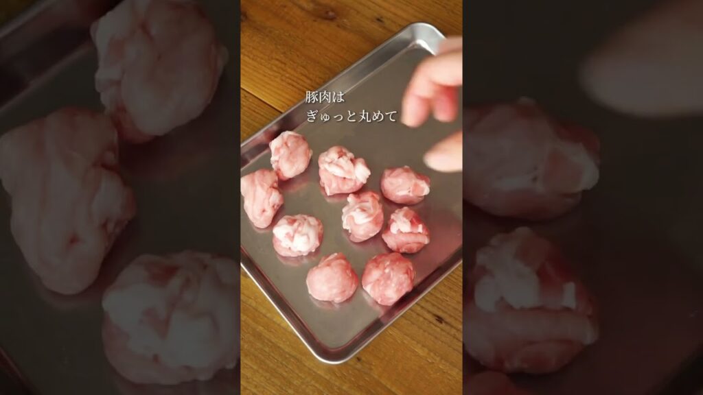 ごはん泥棒「彩り野菜と豚団子の甘酢あん」レシピ #shortrecipe #shorts